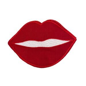 Chefanie RED LIP Cocktail Napkins 4x6 Linen Set of 4 Valentines Day XO New